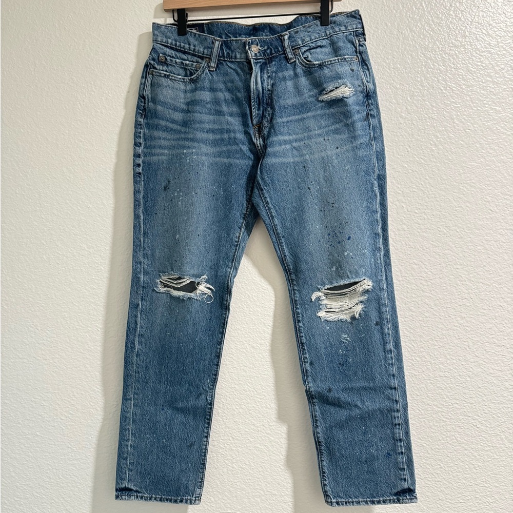 Abercrombie & Fitch Paint Splatter Langdon Slim Jeans
